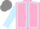 Pink, Light Blue seams and sleeves, Grey cap