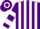 PURPLE & WHITE STRIPES, hooped sleeves & cap