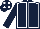 DARK BLUE, white seams, white spots on cap