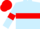 Light Blue, Red hoop, armlets and cap