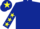 DARK BLUE, yellow stars on sleeves, yellow star on cap