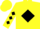 Yellow, Black Diamond Framed 'G', Black Diamonds on Sleeves