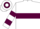 WHITE, maroon hoop, hooped sleeves & cap