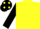 Yellow, Black sleeves, Black cap, Yellow spots