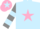 Light Blue, Pink star, Grey and Light Blue hooped sleeves, Pink cap, Light Blue star
