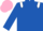 Royal blue, white epaulets, pink cap
