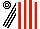 White and Red stripes, White and Black striped sleeves, hooped cap