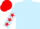 LIGHT BLUE, red stars on sleeves, red cap