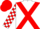White, Red cross belts, Red and White check sleeves, Red cap