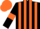 Black and Orange stripes, Black sleeves, Orange armlets, Orange cap