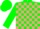Irish Green and Coral Blocks, Green Sleeves and Cap