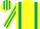 Yellow, Dark Green braces, striped sleeves and cap