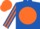 Royal blue, orange disc, striped sleeves, Orange Cap