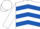 WHITE & ROYAL BLUE CHEVRONS, white cap