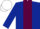 Dark Blue, Maroon stripe, White cap
