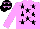 Lilac, Black stars, Black cap, Lilac stars