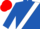 Royal Blue, White sash, Red cap