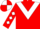 Red, White chevron, diamonds on sleeves, quartered cap