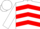 White, Red 'E' and Chevrons,  White Cap