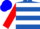 Royal Blue, White Hoops, White Hoops on Red Sleeves, Red, White and Blue Cap