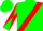 Aqua, Green Holly Leaf, Red Sash, Aqua and Red Diagonally Quartered sleeves