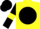 YELLOW, BLACK disc, BLACK sleeves, YELLOW armlets, BLACK cap