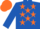Royal Blue, Orange stars, Royal Blue sleeves, Orange cap