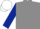Grey, Dark Blue sleeves, White cap