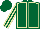 DARK GREEN, beige seams, striped sleeves, dark green cap