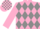 PINK, grey diamonds, pink sleeves, check cap