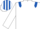 WHITE, royal blue epaulettes, royal blue & white striped cap
