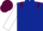 Dark Blue, Maroon epaulets, White sleeves, Maroon cap