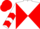 White and Red diabolo, chevrons on sleeves, Red cap