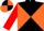 Black and Orange diabolo, Red sleeves, Black and Orange quartered cap