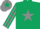 Dark Green, Grey star, striped sleeves, Grey cap, Dark Green star