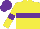 Yellow, Purple hoop, armlets and cap