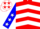 Red, White Chevrons, Blue Sleeves, White Stars
