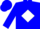 Blue, Blue 'JCP' in White Diamond