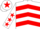 White, Red chevrons, White sleeves, Red stars, White cap, Red star