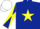 Dark Blue, Yellow star, diabolo on sleeves, White cap
