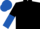 Black, Royal Blue halved sleeves, Royal Blue cap