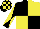 BLACK & YELLOW QUARTERED, diabolo on sleeves, check cap
