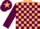 Beige and Maroon check, Maroon sleeves, Maroon cap, Beige star