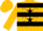 Gold, Black Hoops, Black Stars on Gold Sleeves, Gold Cap