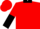 Red, Black 'JK' Black Collar,Red and Black Halved Sleeves