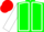 Forest Green, White Doves and Horseshoe, White Seams on Sleeves, Red Cap