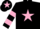 Black, Pink star, hooped sleeves and star on cap