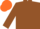 Brown, Orange cap
