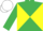 Emerald green and yellow diabolo, emerald green sleeves, white cap