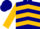 NAVY BLUE, Gold Chevrons, Navy Blue Band on Gold Slvs